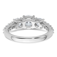 14kw 2ct Lab Grown Diamond VS/SI+ G+ Round Comp 3 Stone Eng Ring