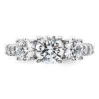 14kw 3ct. Round Diamond Ring Mounting