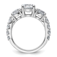 14kw 4ct Lab Grown Diamond VS/SI+ G+ Round Comp 3 Stone Eng Ring