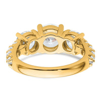 14ky 4ct. Round Diamond Ring Mounting