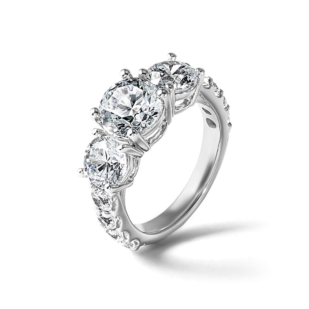 14kw 5ct.  Round Diamond Ring Mounting