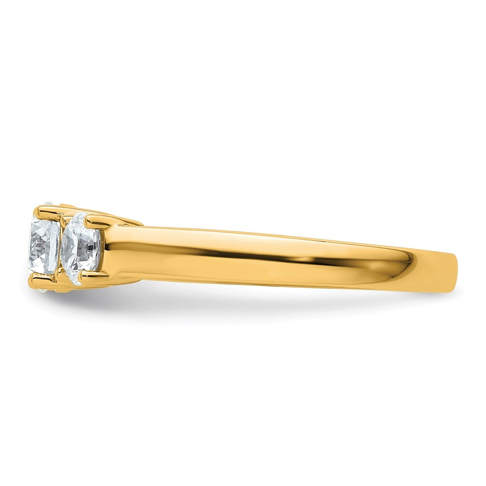 14k 1 ct Lab Grown Diamond VS+ F+ 3 Stone Complete Engagement Ring