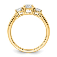 14k 1 ct Cert Lab Grown Diamond VS/SI+ G+ 3 Stone Complete Engagement Ring