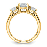 14k 2ct Cert Lab Grown Diamond VS/SI+ G+ 3 Stone Complete Engagement Ring