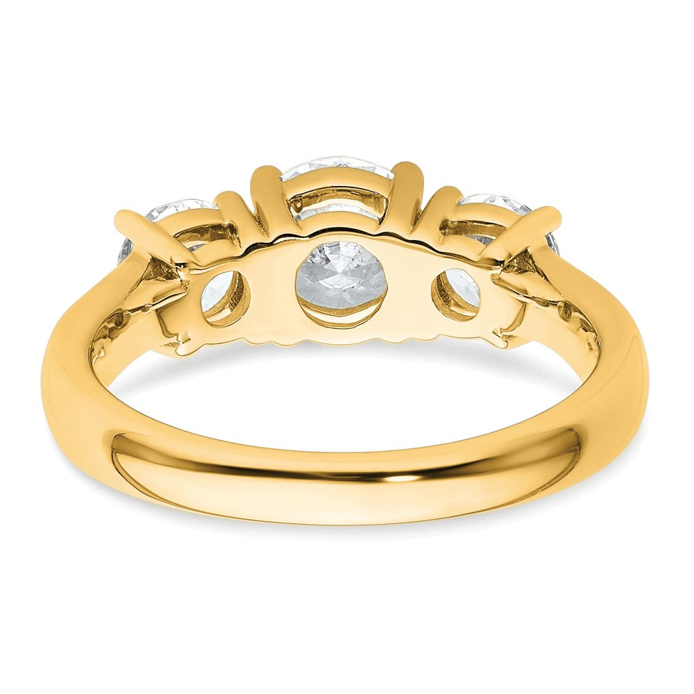 14k 2ct Cert Lab Grown Diamond VS/SI+ G+ 3 Stone Complete Engagement Ring