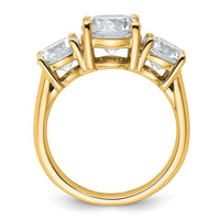 14k 4 ct Lab Grown Diamond VS+ F+ 3 Stone Complete Engagement Ring