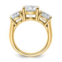 14k 5 ct Lab Grown Diamond VS/SI+ G+ 3 Stone Complete Engagement Ring