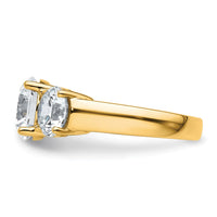 14k 5 ct Lab Grown Diamond VS/SI+ G+ 3 Stone Complete Engagement Ring