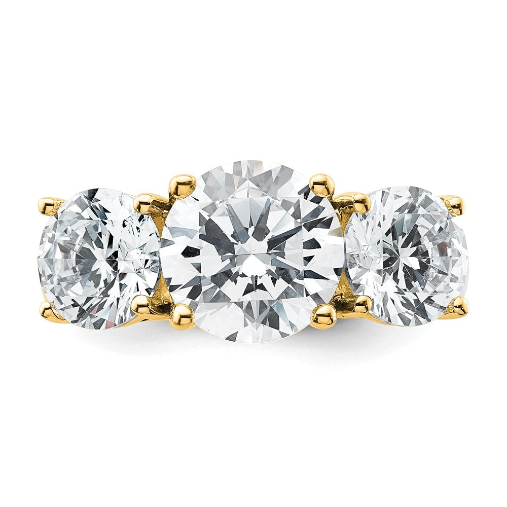 14k 5 ct Lab Grown Diamond VS/SI+ G+ 3 Stone Complete Engagement Ring