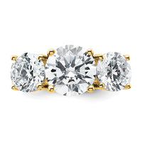 14k 5 ct Lab Grown Diamond VS/SI+ G+ 3 Stone Complete Engagement Ring