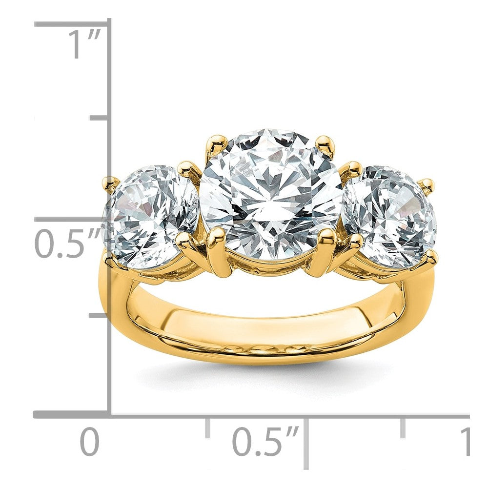 14k 5 ct Lab Grown Diamond VS/SI+ G+ 3 Stone Complete Engagement Ring