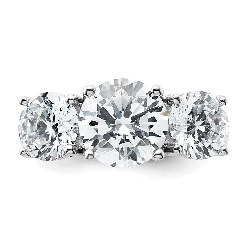 14kw 5ct. Round 3 Stone Ring Mounting