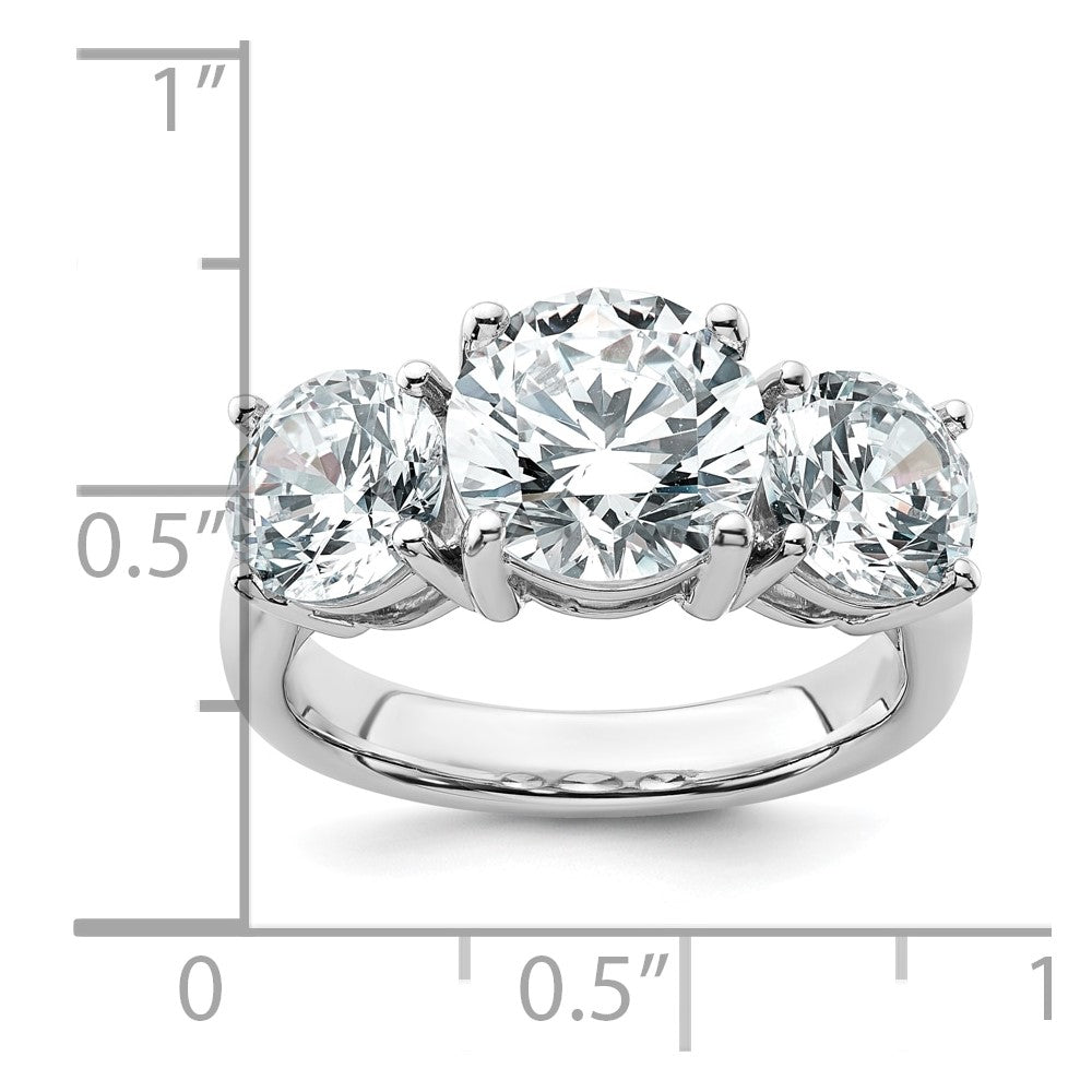 14kw 5ct. Round 3 Stone Ring Mounting