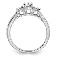 14kw 3/8 ct Lab Grown Diamond VS/SI+ G+ 3/8 ct Center 3 Stone Semi Eng Ring