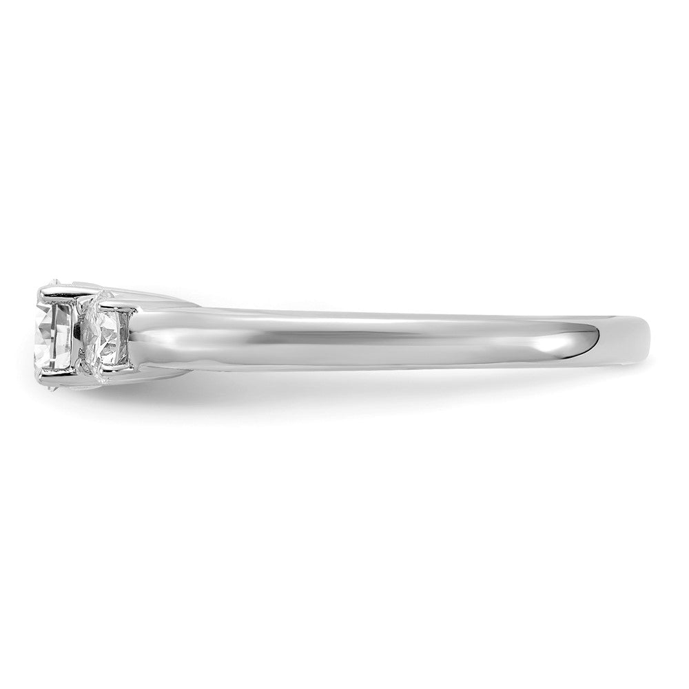 14kw 3/8 ct Lab Grown Diamond VS/SI+ G+ 3/8 ct Center 3 Stone Semi Eng Ring