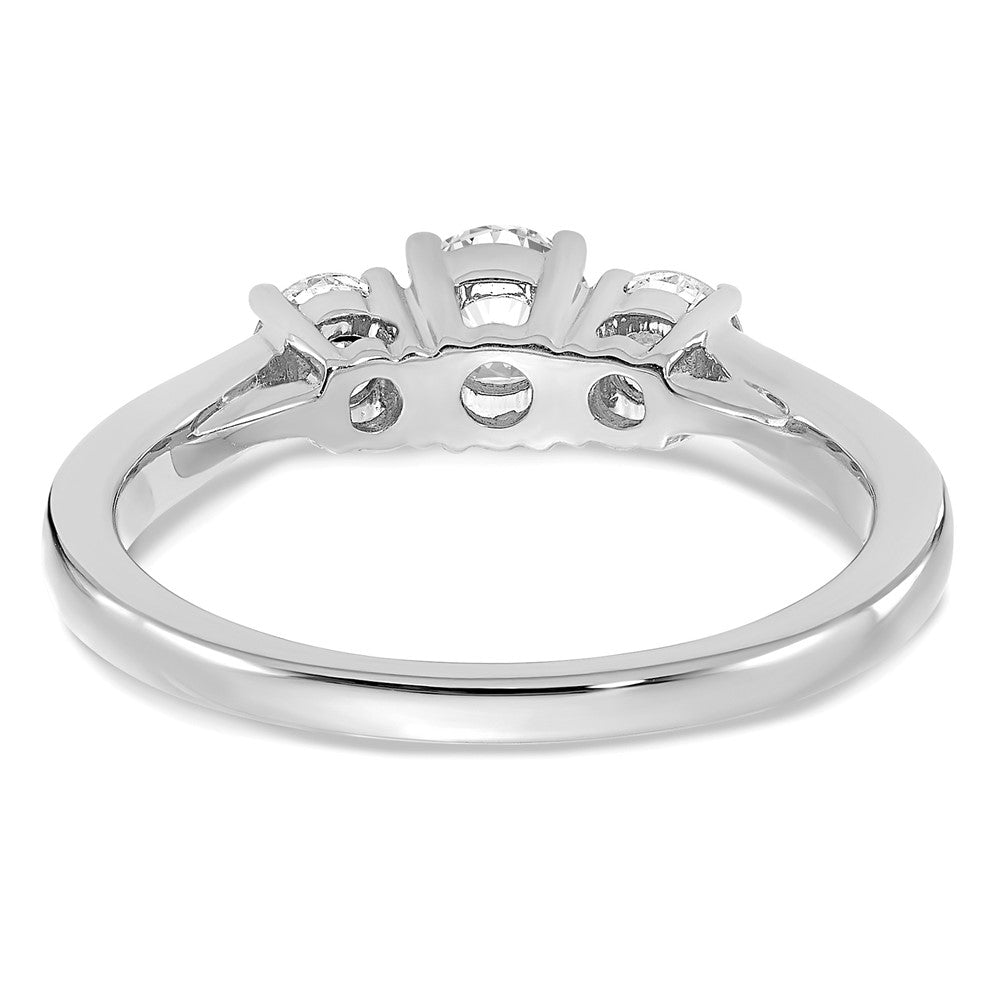 14kw 3/8 ct Lab Grown Diamond VS/SI+ G+ 3/8 ct Center 3 Stone Semi Eng Ring