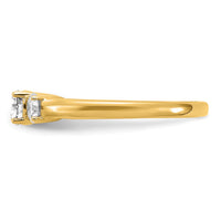 14k 3/8 ct Lab Grown Diamond VS/SI+ G+ 3/8 ct Center 3 Stone Semi Eng Ring