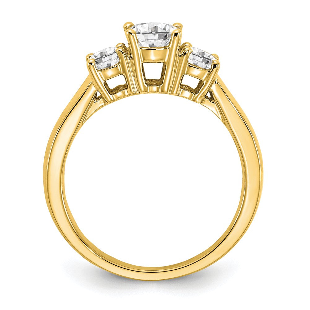 14k 2ct Lab Grown Diamond VS/SI+ G+ 3 Stone Complete Engagement Ring