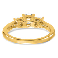 14k 2ct Lab Grown Diamond VS/SI+ G+ 3 Stone Complete Engagement Ring