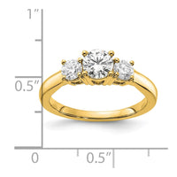 14k 2ct Lab Grown Diamond VS/SI+ G+ 3 Stone Complete Engagement Ring