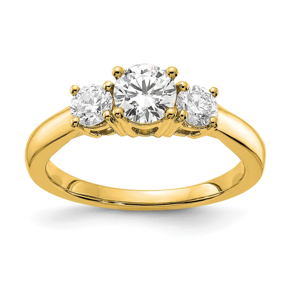 14k 2ct Lab Grown Diamond VS/SI+ G+ 3 Stone Complete Engagement Ring