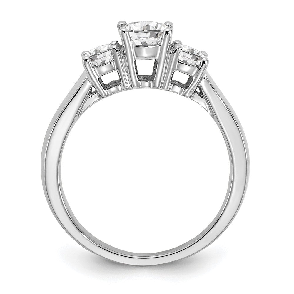 14kw 3/4 ct Lab Grown Diamond VS/SI+ G+ 3/4 ct Center 3 Stone Semi Eng Ring