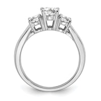 14kw 3/4 ct Lab Grown Diamond VS/SI+ G+ 3/4 ct Center 3 Stone Semi Eng Ring
