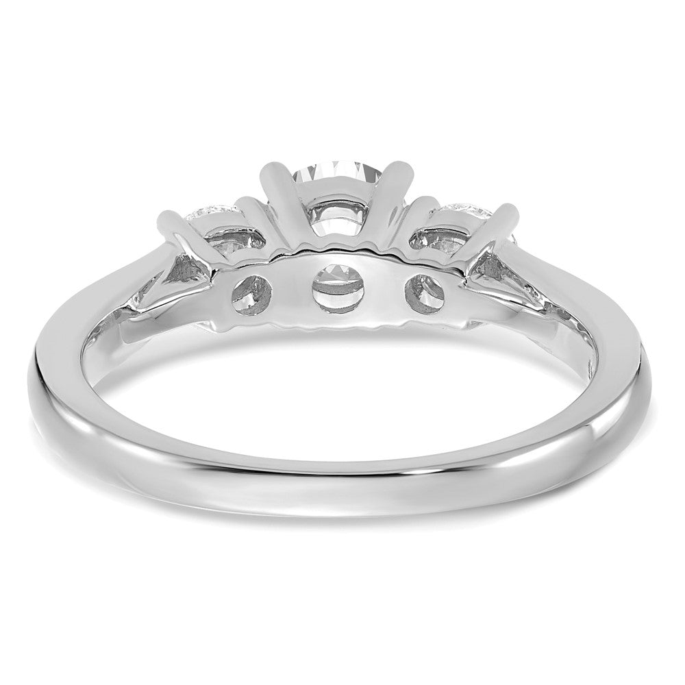 14kw 3/4 ct Lab Grown Diamond VS/SI+ G+ 3/4 ct Center 3 Stone Semi Eng Ring