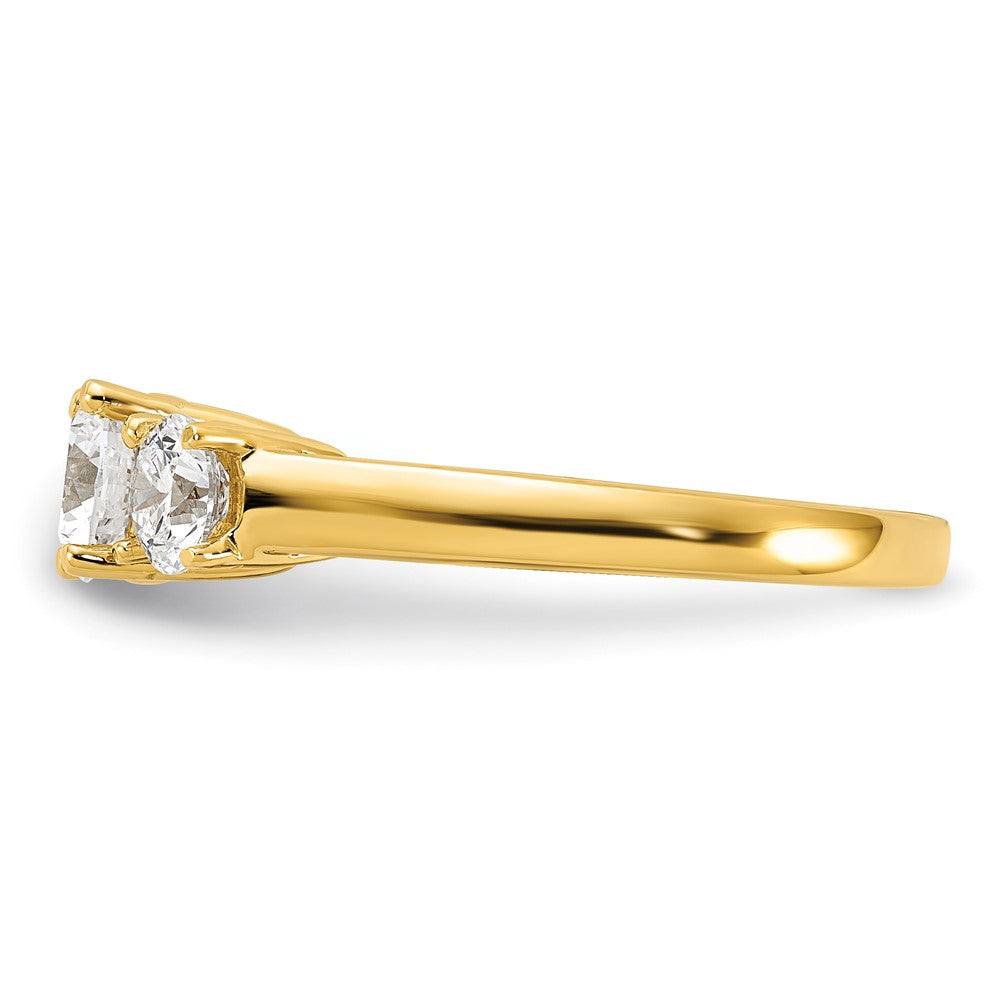 1 1/2 ct Lab Grown Diamond VS/SI+ G+ Round Comp 3 Stone Engagement Ring