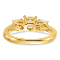 1 1/2 ct Lab Grown Diamond VS/SI+ G+ Round Comp 3 Stone Engagement Ring