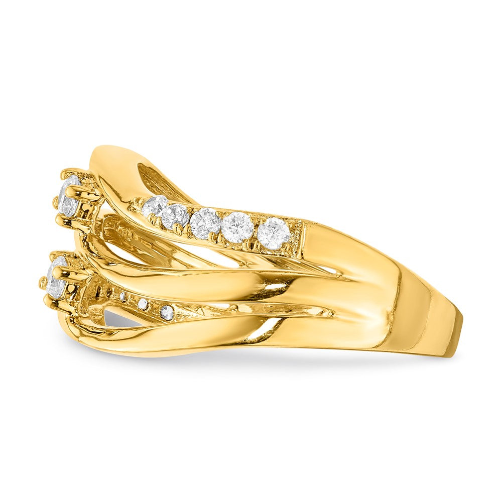 14k White Gold 1/3 ct Lab Grown Diamond VS/SI+ G+ Complete Fashion Ring