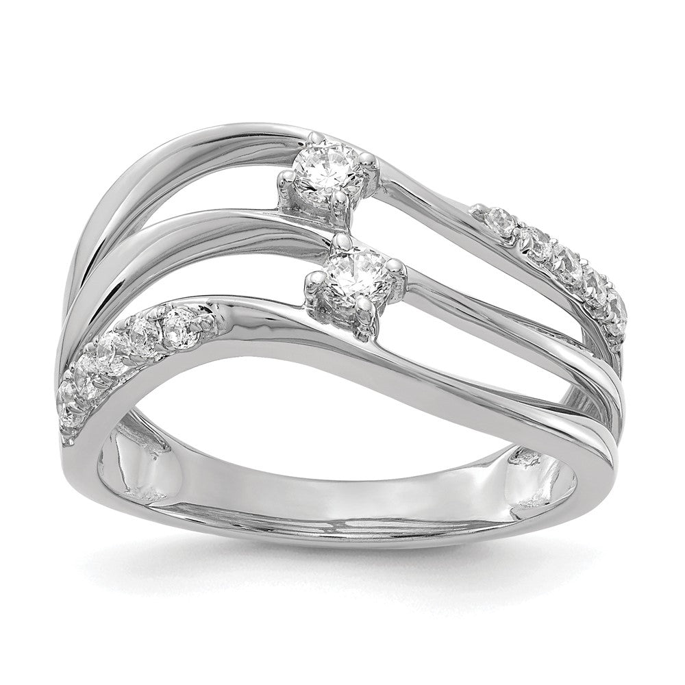 14k White Gold 1/3 ct Lab Grown Diamond VS/SI+ G+ Complete Fashion Ring