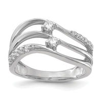 14k White Gold 1/3 ct Lab Grown Diamond VS/SI+ G+ Complete Fashion Ring