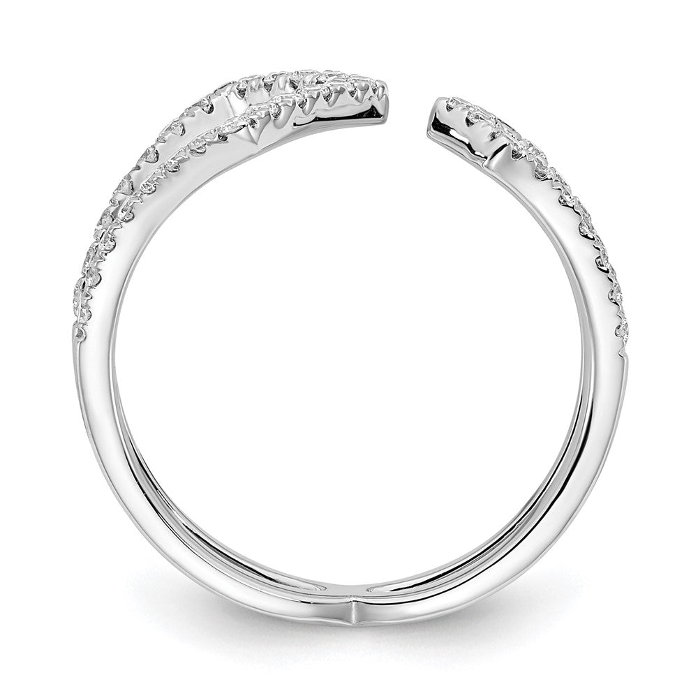 14k White Gold 3/8 ct Lab Grown Diamond VS/SI+ G+ Complete Fashion Ring