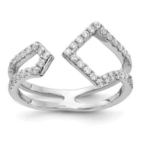 14k White Gold 3/8 ct Lab Grown Diamond VS/SI+ G+ Complete Fashion Ring