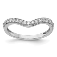 14k White Gold 1/3 ct Lab Grown Diamond VS/SI+ G+ Complete Band