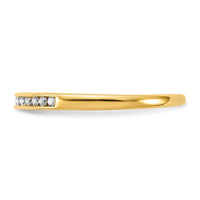 14k 1/10 ct Lab Grown Diamond VS/SI+ G+ Complete Channel Set Band