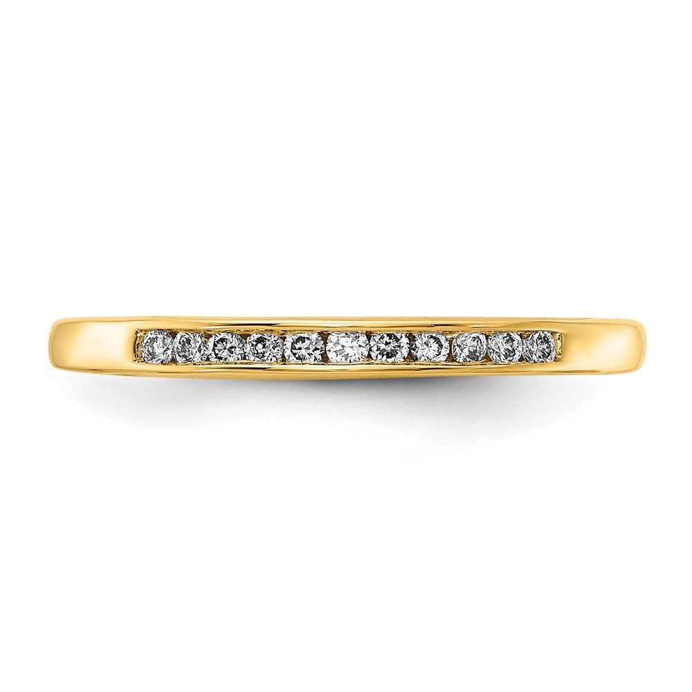 14k 1/10 ct Lab Grown Diamond VS/SI+ G+ Complete Channel Set Band