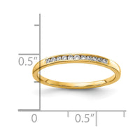14k 1/10 ct Lab Grown Diamond VS/SI+ G+ Complete Channel Set Band