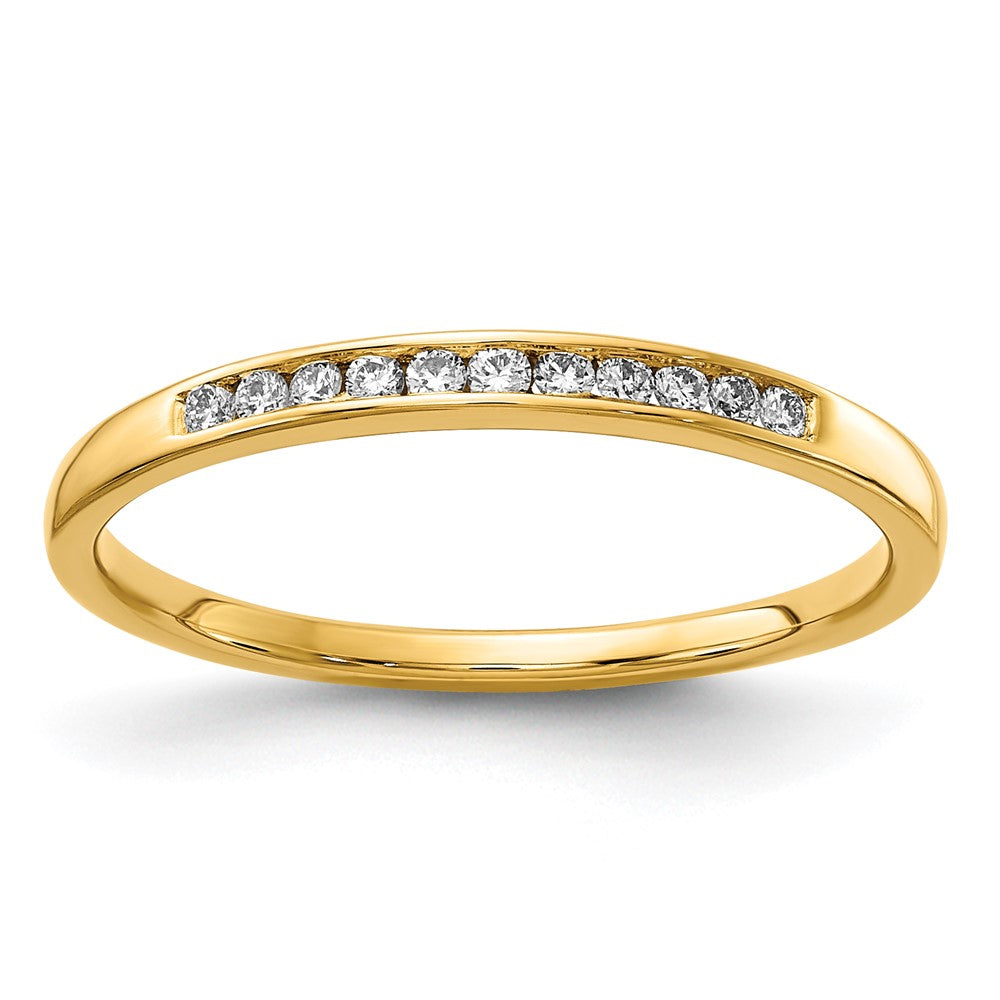 14k 1/10 ct Lab Grown Diamond VS/SI+ G+ Complete Channel Set Band