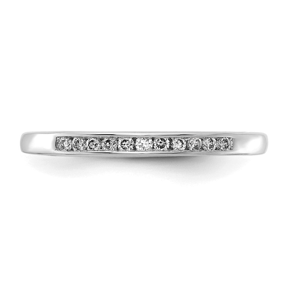 14k White Gold 1/10 ct Lab Grown Diamond VS+ F+ Complete Band
