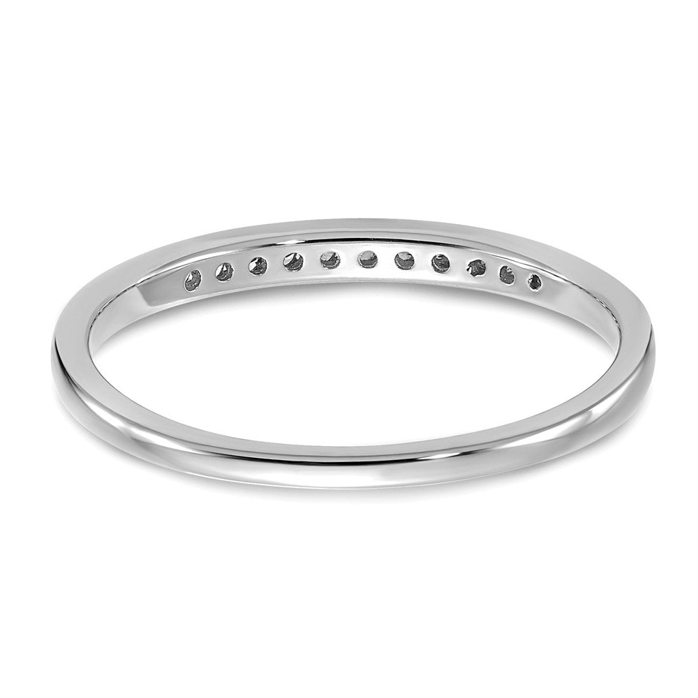 14k White Gold 1/10 ct Lab Grown Diamond VS+ F+ Complete Band