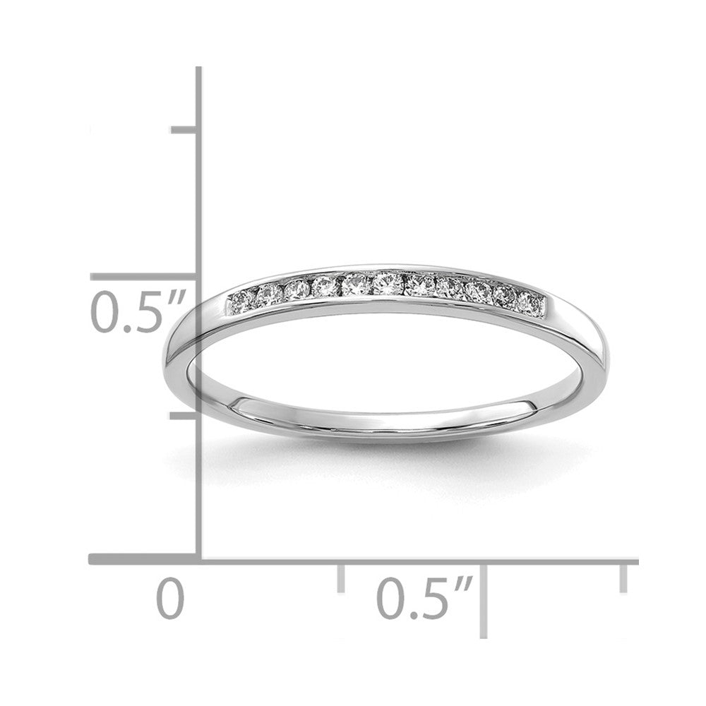 14k White Gold 1/10 ct Lab Grown Diamond VS+ F+ Complete Band