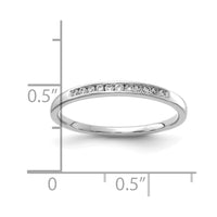 14k White Gold 1/10 ct Lab Grown Diamond VS+ F+ Complete Band