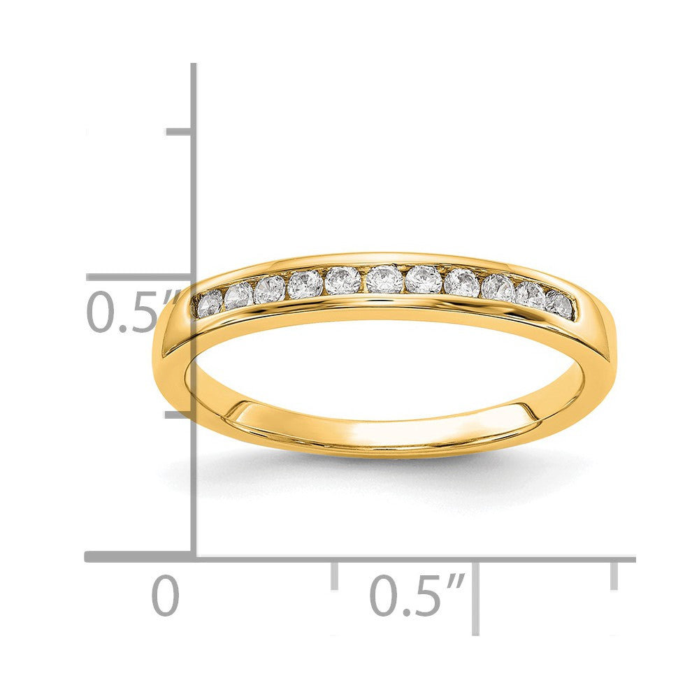 14k 1/5 ct Lab Grown Diamond VS/SI+ G+ Complete Channel Set Band