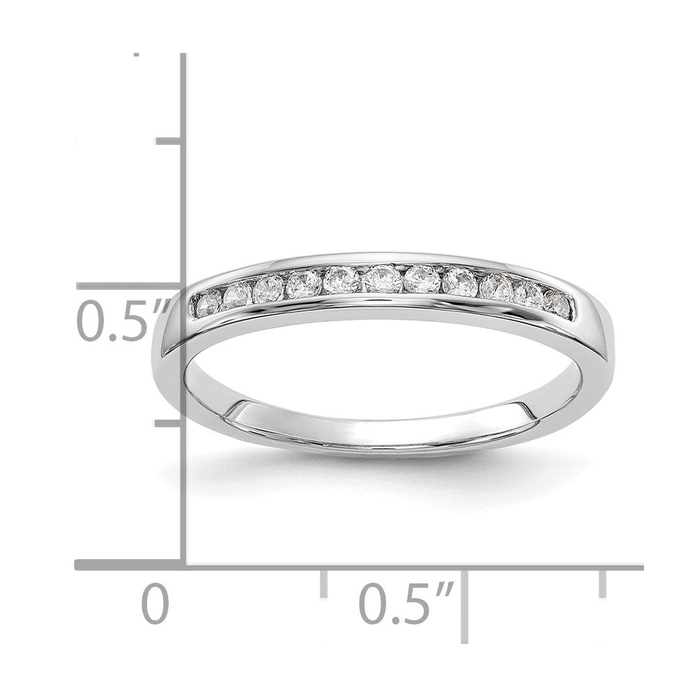 14k White Gold 1/5 ct Lab Grown Diamond VS+ F+ Complete Band