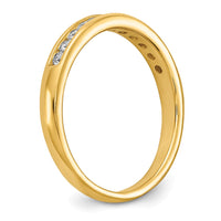 14k 1/3 ct Lab Grown Diamond VS/SI+ G+ Complete Channel Set Band