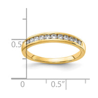 14k 1/3 ct Lab Grown Diamond VS/SI+ G+ Complete Channel Set Band