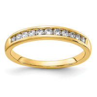14k 1/3 ct Lab Grown Diamond VS/SI+ G+ Complete Channel Set Band