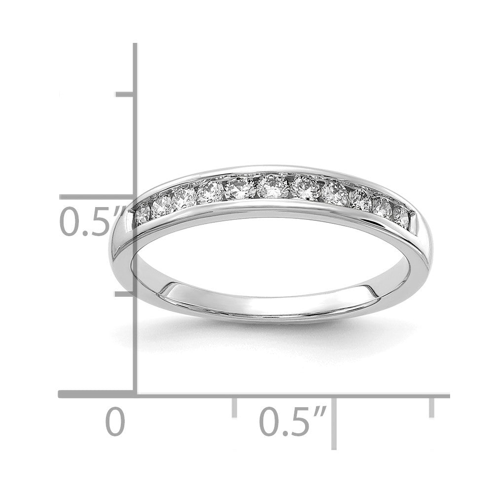 14k White Gold 1/3 ct Lab Grown Diamond VS+ F+ Complete Band